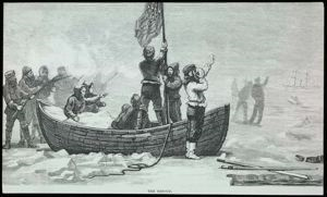 Image of Polaris Party Sights a Ship Off of Labrador, Engraving